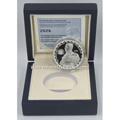 GREECE 2026 IOANNIS KAPODISTRIAS SILVER PROOF COIN
