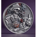 GANGSTER Memento Mori 1 Oz Silver Coin 5 Cedis Ghana 2025 GOLD AND SILVER BULLION