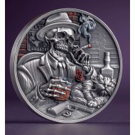 GANGSTER Memento Mori 1 Oz Silver Coin 5 Cedis Ghana 2025