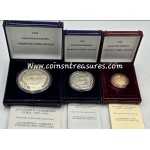 CYPRUS EOKA SILVER AND GOLD PROOF COIN SET 1998 GRIVAS DIGENIS WORLD COINS