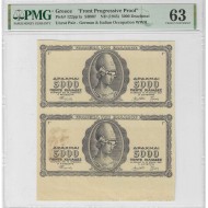 GREECE 5000 Drachmai 1943 PMG 63 Proof Specimen p 122pp1a