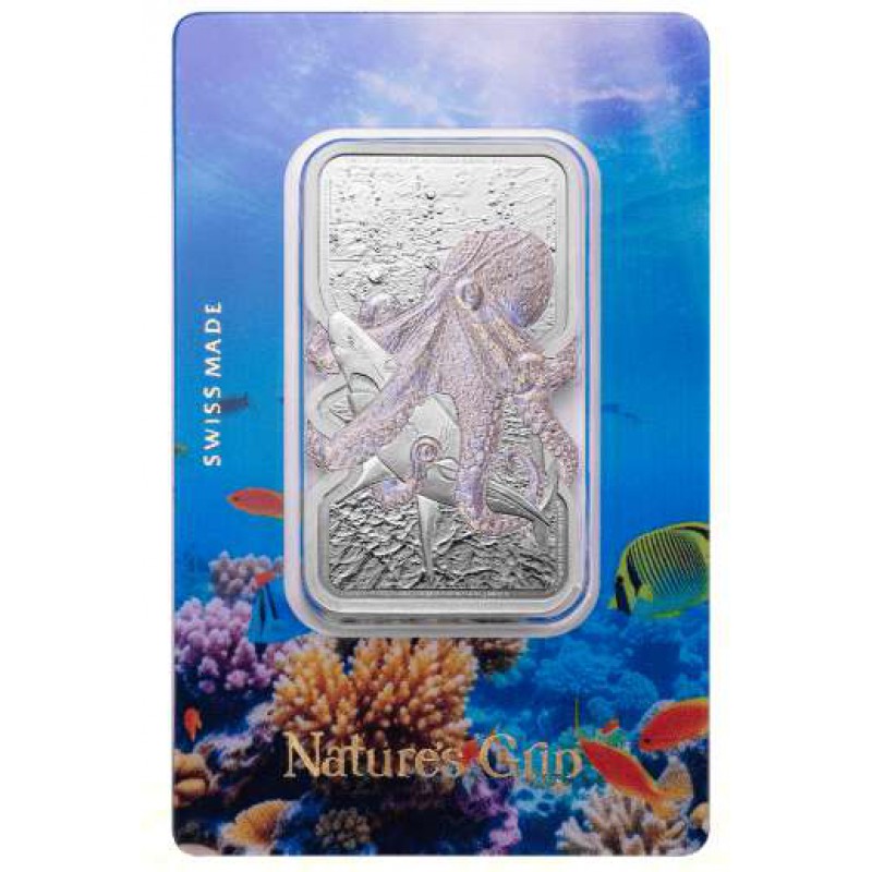 Niue 2025 1oz Giant Pacific Octopus .9999 Silver Bar PAMP GOLD AND SILVER BULLION