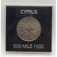 CYPRUS 1980 500 MILS MOSCOW OLYMPIC GAMES IN ROYAL MINT CASE