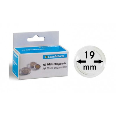 Leuchtturm Coin capsules for coins Ø 19 mm - Pack of 10