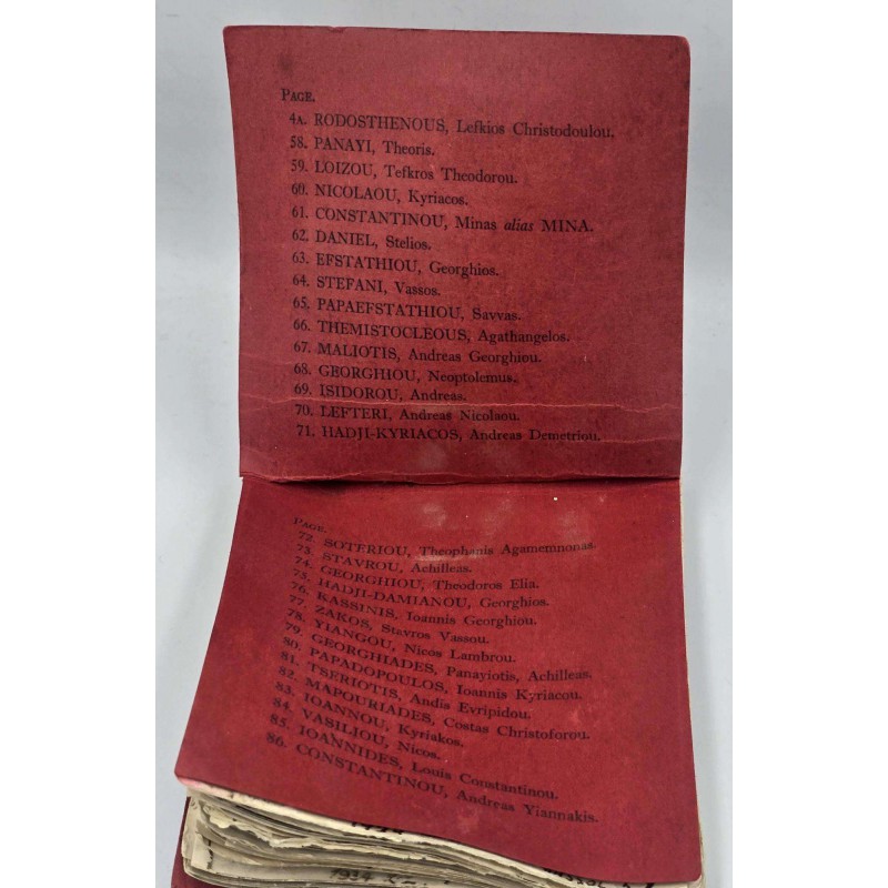 WANTED MEN OF CYPRUS 1958 EOKA FIGHTERS POCKET BOOKLET ANTIQUES & OTHER COLLECTIBLES