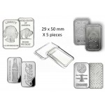 Rectangular Coin Capsules 29 x 50mm for 1 oz buffalo Aztec coca cola silver bars 5 PIECES GOLD AND SILVER BULLION