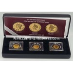 US Dollar Gold 3 Coin Set collection 1/1000 Gold .999 GOLD AND SILVER BULLION