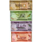 SRI LANKA 2015 - 2017 COMPLETE ANIMAL BANKNOTE SET 5000 1000 500 100 50 20 RUPEES UNC WORLD BANKNOTES