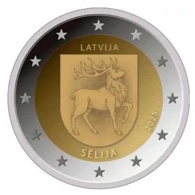 Latvia 2025 Selija commemorative 2 euro coin BU in capsule