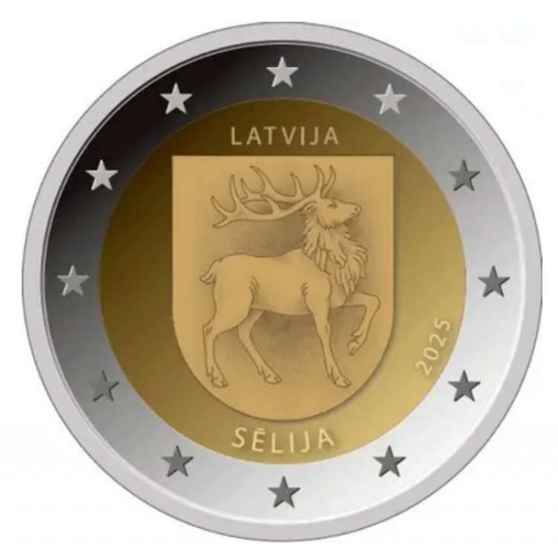 Latvia 2025 Selija commemorative 2 euro coin BU in capsule WORLD COINS