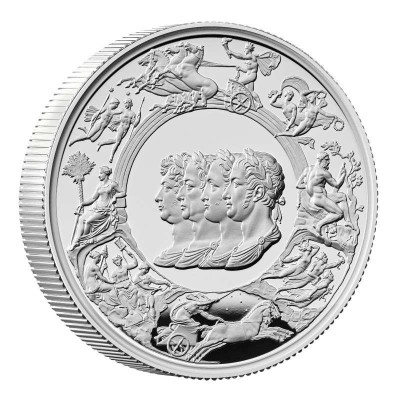 Great Engravers - Waterloo Medal 2 Oz UK silver proof Coin 2024