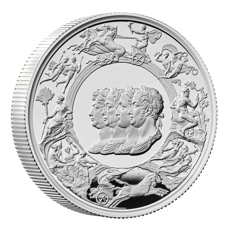 Great Engravers - Waterloo Medal 2 Oz UK silver proof Coin 2024 GOLD AND SILVER BULLION