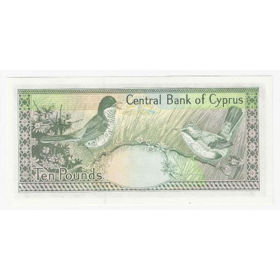 CYPRUS 10 Pounds banknote 1994 UNC p55d