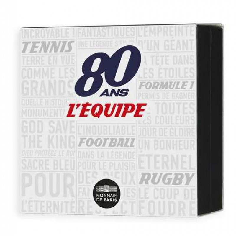 France 2026 80 Years of L'Equipe Formula 1 Proof Silver Coin .999 WORLD COINS