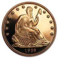Seated Liberty 1 oz 999 Fine Copper Round