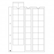 Optima 5 coin sheets, for 35 coins up to 27 mm Ø, clear