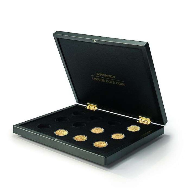 VOLTERRA coin case for 12 Gold sovereigns in capsules GOLD AND SILVER BULLION