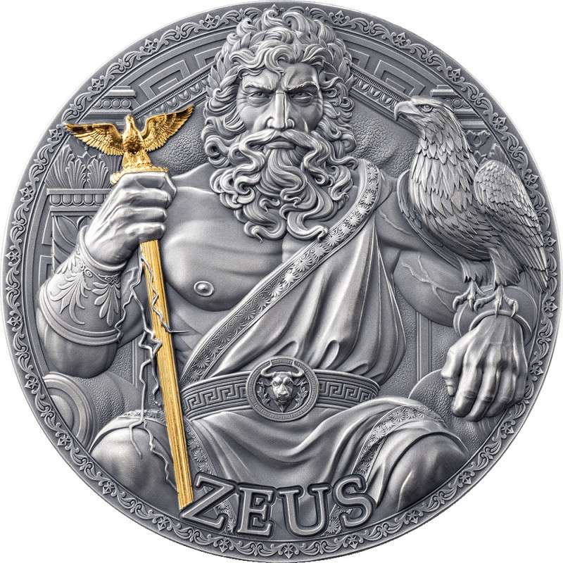 ZEUS Great Greek Mythology 3 Oz Silver Coin Cameroon 2025 GOLD AND SILVER BULLION