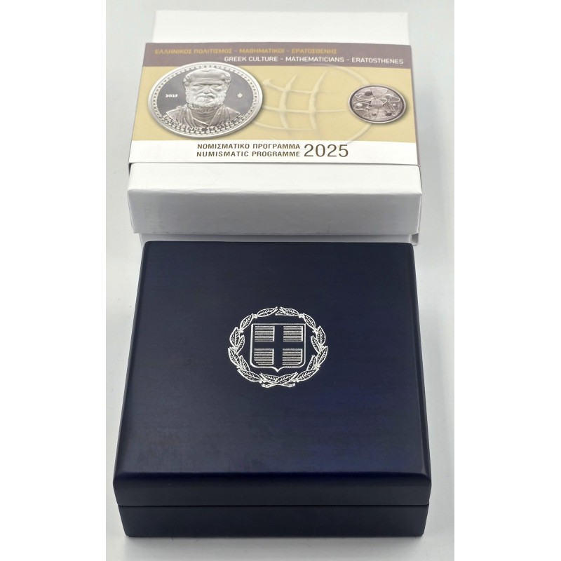 Greece 2025 Mathematicians Eratosthenes Silver Proof coin WORLD COINS