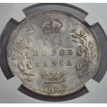 British India Silver 1 rupee 1906 C King Edward NGC MS61 WORLD COINS