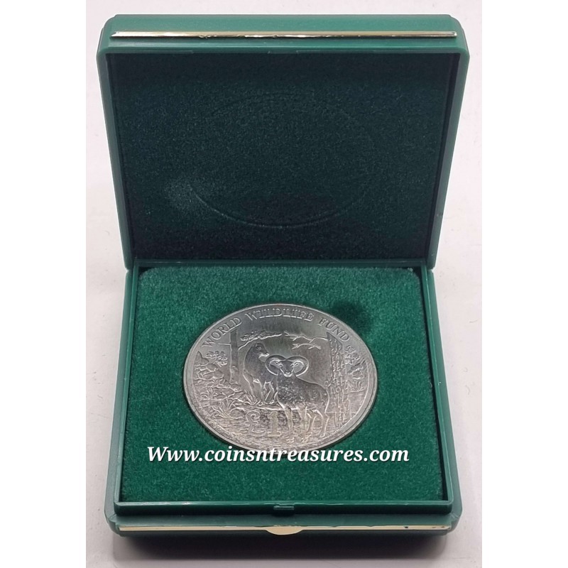 CYPRUS 1986 POUND MOUFLON WWF UNC COIN IN BOX WORLD COINS