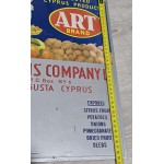 Cyprus Vintage Cardboard AD Sign Artemis Calendar 1972 famagusta ANTIQUES & OTHER COLLECTIBLES