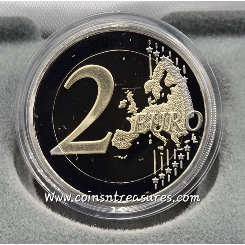 Cyprus 2024 accession to the European Union 2 euro coin Proof box + coa WORLD COINS