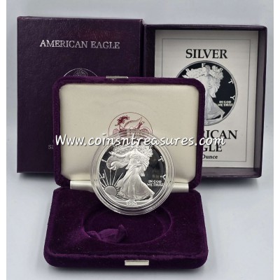 USA 1990 American Eagle Liberty 1 Oz Silver Dollar Proof coin