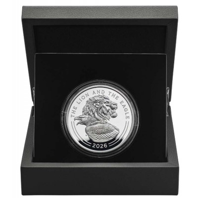 UK The Lion and The Eagle 2026 5oz Silver Proof Coin