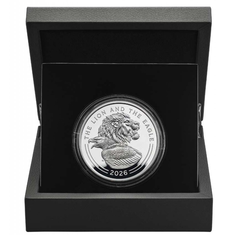 UK The Lion and The Eagle 2026 5oz Silver Proof Coin GOLD AND SILVER BULLION