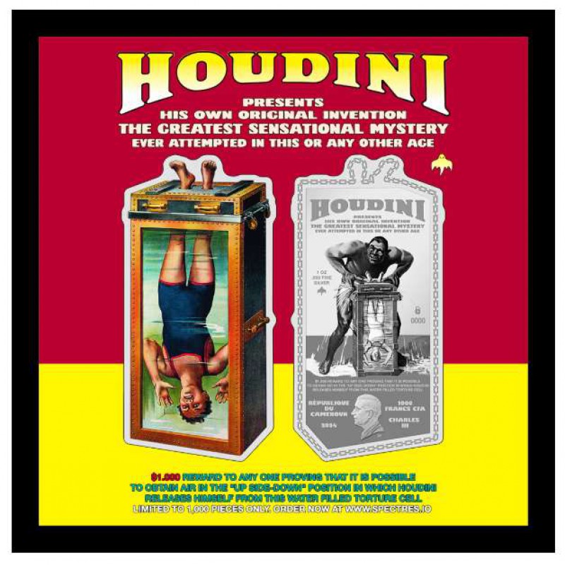 Houdini's Water Torture Cell 1 oz Silver Coin 2024 GOLD AND SILVER BULLION