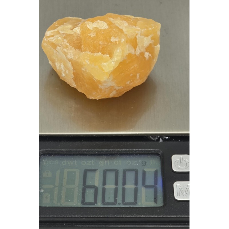 Orange Calcite Gem Mineral Uncut crystal stone ANTIQUES & OTHER COLLECTIBLES