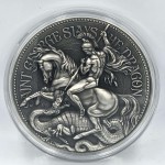Chad 2 oz SILVER COIN SAINT GEORGE SLAYS THE DRAGON 2021 GOLD AND SILVER BULLION