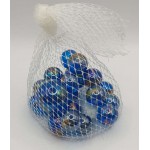 VINTAGE 90'S MARBLES IN ORIGINAL NET 123gr ANTIQUES & OTHER COLLECTIBLES