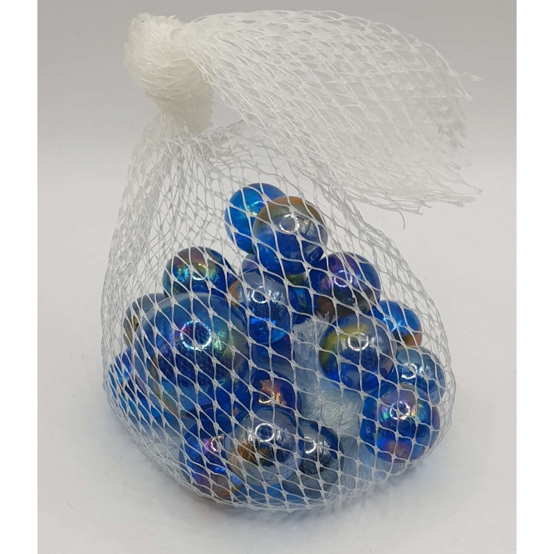 VINTAGE 90'S MARBLES IN ORIGINAL NET 123gr ANTIQUES & OTHER COLLECTIBLES