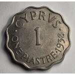 CYPRUS 1 PIASTRE 1938 COIN OF KGVI IN AU WORLD COINS