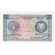 CYPRUS 250 MILS 1.09. 1979 BANKNOTE IN UNC P41c
