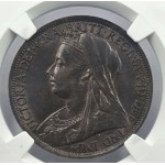 GREAT BRITAIN UK 1896 PENNY COIN NGC MS 62 QUEEN VICTORIA WORLD COINS