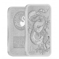 Australia Perth Mint Lunar Snake Silver Bar 1 oz .9999 Fine