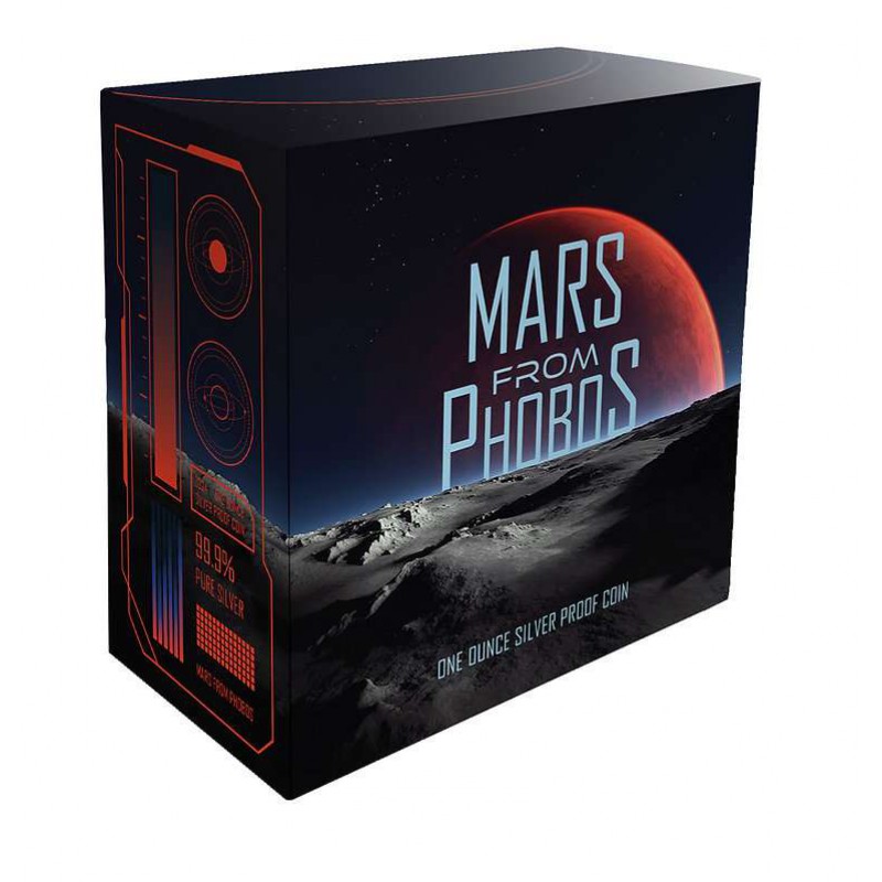 Niue 2024 Mars from Phobos 1 oz Silver Proof Coin GOLD AND SILVER BULLION