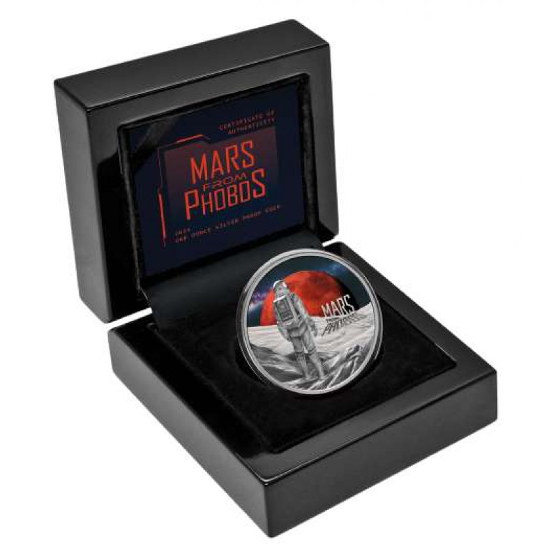 Niue 2024 Mars from Phobos 1 oz Silver Proof Coin GOLD AND SILVER BULLION