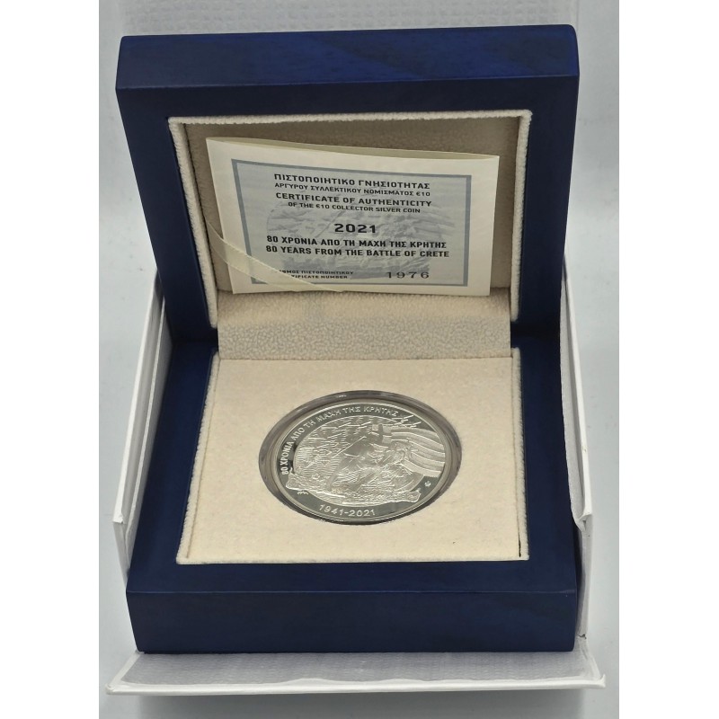GREECE 2021 BATTLE OF CRETE SILVER PROOF COIN WORLD COINS