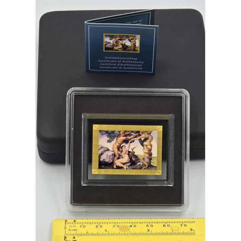 Michelangelo The fall of man 1/200 Oz Gold .999 coin Tokelau 2 dollars GOLD AND SILVER BULLION