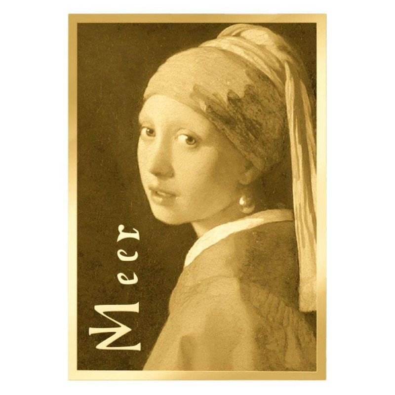Vermeer Girl with a Pearl Earring 1/1000 Oz Gold Coin 3000 Francs Chad 2024 GOLD AND SILVER BULLION