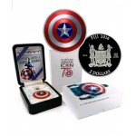 2016 $2 CAPTAIN AMERICA SHIELD, 75TH ANNIVERSARY SILVER 2 OZ FIJI GOLD AND SILVER BULLION