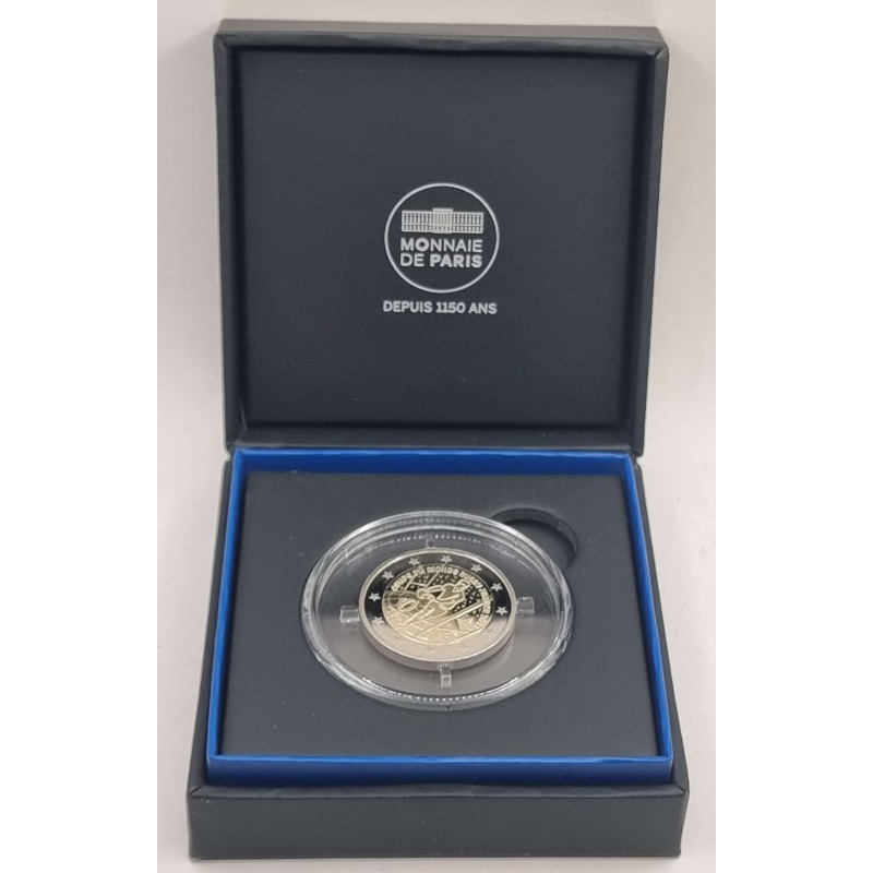 FRANCE 2023 2 Euro coin Rugby World Cup Proof BE in box with coa WORLD COINS