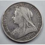 GREAT BRITAIN UK 1893 CROWN SILVER COIN QUEEN VICTORIA LVI WORLD COINS