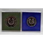 CYPRUS 1988 50 CENTS AND ONE POUND OLYMPIC GAMES SEOUL WORLD COINS