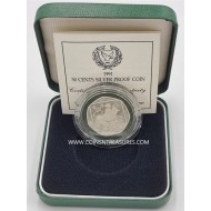 CYPRUS 1991 SILVER PROOF 50 CENTS COIN IN OFFICIAL BOX + COA