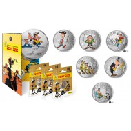 FRANCE LUCKY LUKE EURO COIN MEDAL COMPLETE COLLECTION PACK OF 9 + COLLECTORS ALBUM MONNAI DE PARIS